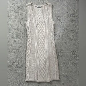 Babaton Cream Knit Mini Dress